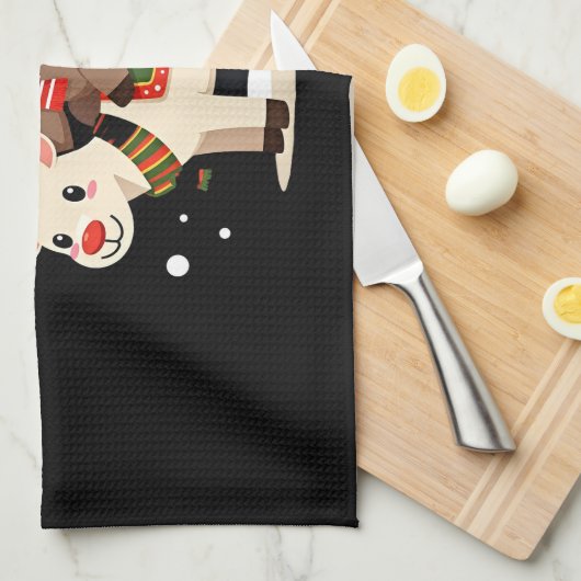 Alpaca Sloth Christmas (3) Theedoek (Quarter Fold)