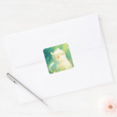 Alpaca Sunshine Escape Vierkante Sticker (Envelop)