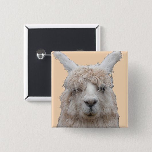 Alpaca uit Peru  Button (Voorkant /achterkant)