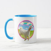 Alpaca Unicorn onder regenbooghemel Mok (Links)