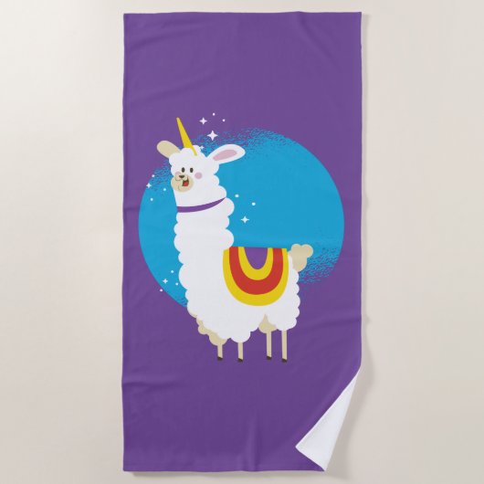 Alpaca Unicorn Strandlaken (Voorkant)