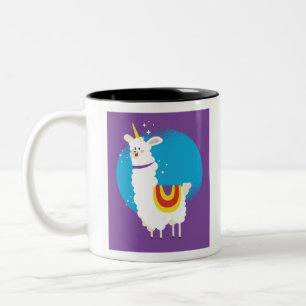 Alpaca Unicorn Tweekleurige Koffiemok