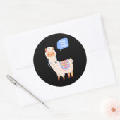 Alpaca Uw Wond Leuke Llama Wond Verpleegkundige Ronde Sticker (Envelop)