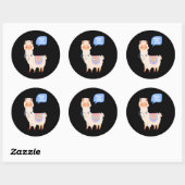 Alpaca Uw Wond Leuke Llama Wond Verpleegkundige Ronde Sticker (Vel)