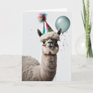 Alpaca verjaardagsfeest Wenskaart Kaart