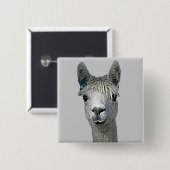 Alpaca Vierkante Button 5,1 Cm (Voorkant /achterkant)