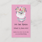 Alpaca Visitekaartje (Achterkant)