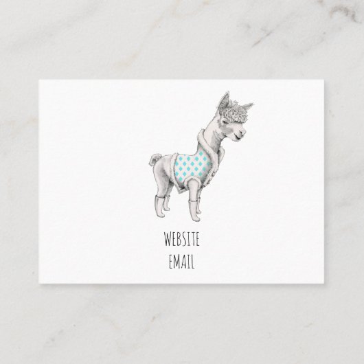 Alpaca Visitekaartje (Achterkant)