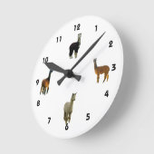 Alpaca Wall Clock Ronde Klok (Hoek)