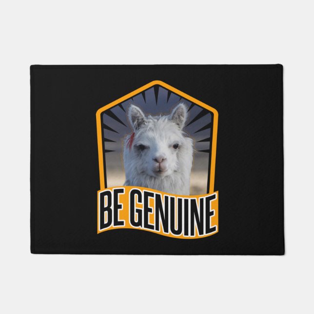 Alpaca Wees een echte quote - Llama Lover Deurmat (Voorkant)