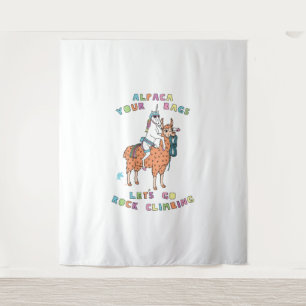 Alpaca Your Bags laten we rockklikker worden Wandkleed
