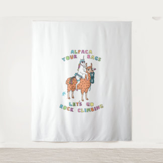 Alpaca Your Bags laten we rockklikker worden Wandkleed