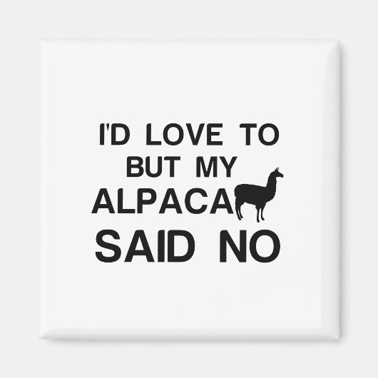 ALPACA ZEI NEE MAGNEET (Voorkant)