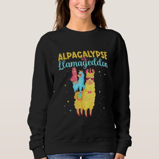 Alpacalypse Or Llamageddon Alpacas and Llamas Take Trui (Voorkant)