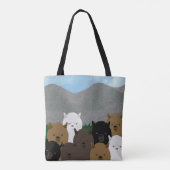 Alpacas Allover-Canvas tas (Achterkant)
