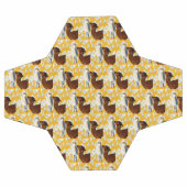 Alpacas Brown Et Blancs Avec Fleurs De Cactus, (Plat)