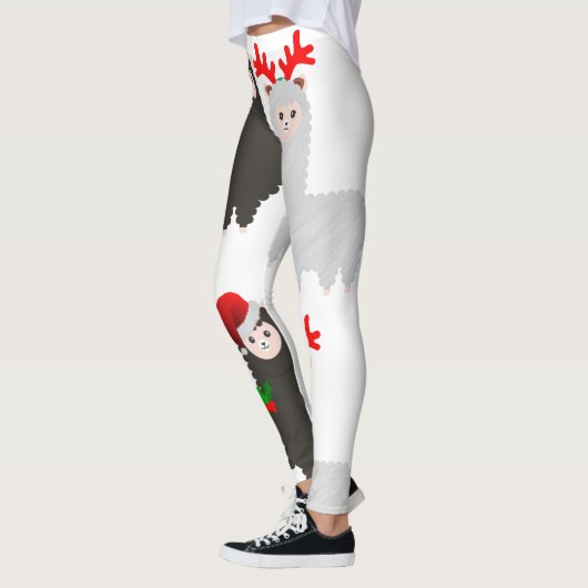 alpacas de rennes de noël leggings (Gauche)