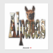 Alpacas: een harige vriend achter de naam sticker (Vel)