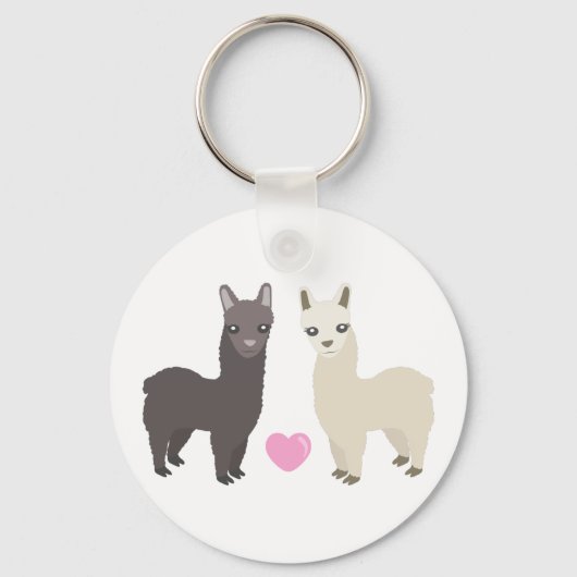 Alpacas en hart sleutelhanger (Voorkant)