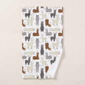 Alpacas Geo Pattern Bad Handdoek (Handdoek)
