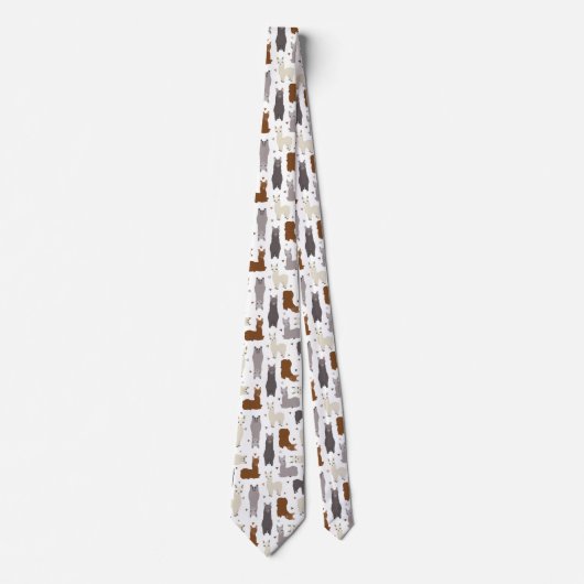 Alpacas Geo Pattern Stropdas (Voorkant)