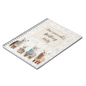 Alpacas in Sweaters Personalized Knitting Notitieboek (Linkerzijde)