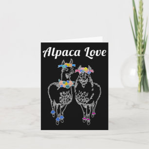 Alpacas lama bruiloft bruid bruidegom paar liefde kaart