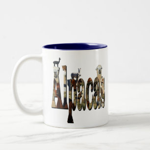 Alpacas Logo met alpacas, Tweekleurige Koffiemok