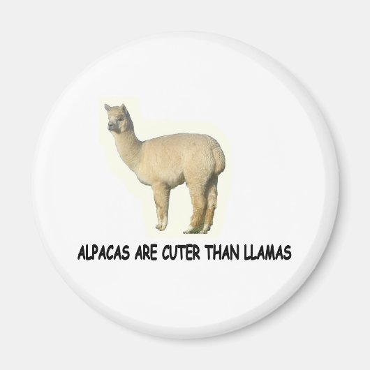 Alpaca's zijn knuffel dan lama's magneet (Voorkant)
