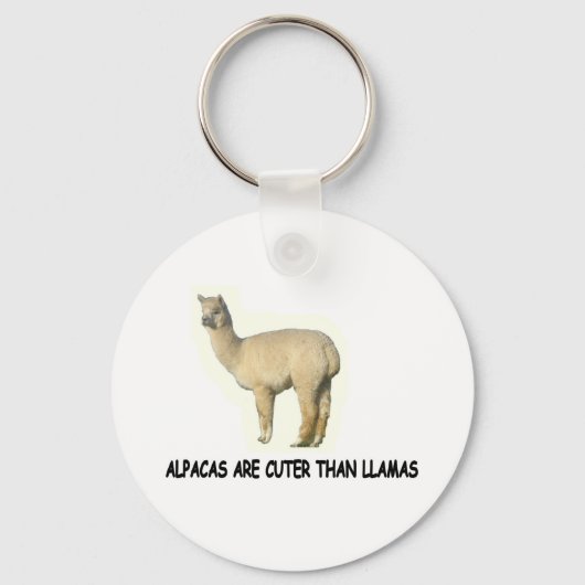 Alpaca's zijn knuffel dan lama's sleutelhanger (Voorkant)