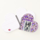 Alpacca llama Love You floral Nom mignon Carnet (Intérieur)