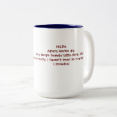 Alpaga de Hilda avec la tasse d'histoire (Devant droit)