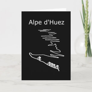 Alpe d Huez in Frankrijk fietsontwerp voor mannen Kaart