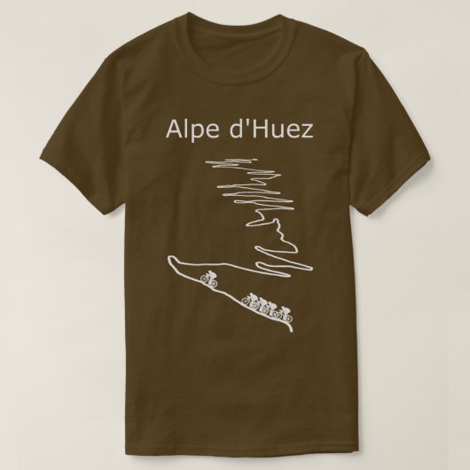 Alpe d Huez in Frankrijk fietsontwerp voor mannen T-shirt (Design voorkant)
