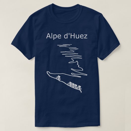 Alpe d Huez in Frankrijk fietsontwerp voor mannen  T-shirt (Design voorkant)