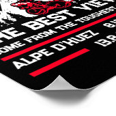 Alpe D'huez Cycling Mountains  Poster (Hoek)