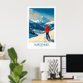 Alpe dHuez décoration murale affiche de ski 1 (Bureau à domicile)