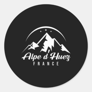 Alpe D'huez France Skigebied Snowboarden Ronde Sticker