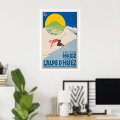 Alpe d'Huez France Vintage Ski Poster (Bureau à domicile)