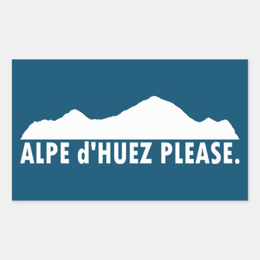 Alpe d'Huez Frankrijk alsjeblieft Rechthoekige Sticker (Voorkant)