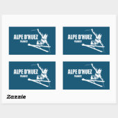 Alpe d'Huez Frankrijk Skiër Rechthoekige Sticker (Vel)