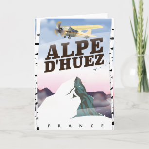 Alpe d'Huez, Franse skiposter Feestdagen Kaart