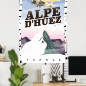 Alpe d'Huez, Franse skiposter Poster (Thuiskantoor)