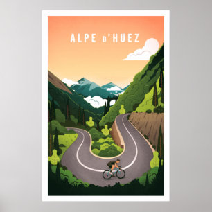 Alpe d'Huez - Poster voor fietsen
