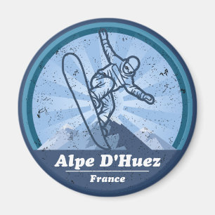 Alpe d'Huez - Snowboard Magneet
