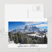 Alpe di Siusi in het briefkaart van de winterwitte (Voorkant / Achterkant)