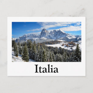 Alpe di Siusi, Italië in het briefkaart voor winte