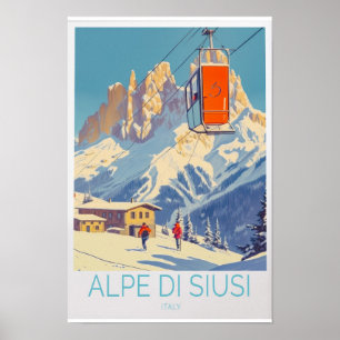 Alpe di Siusi Italië Reisposter – Schitterend Ital Poster