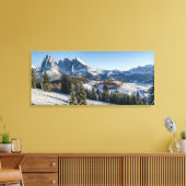 Alpe di Siusi winter landschap canvas print (Insitu (Woonkamer))