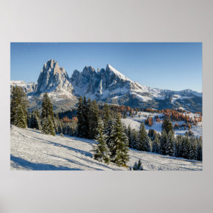 Alpe di Siusi winterlandschap poster